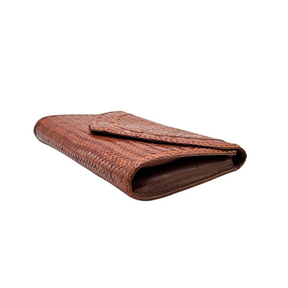 Yves Saint Laurent Vintage Woven Braided Leather Clutch - Picture 3 of 9